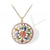 Collier Rose peinte à la main